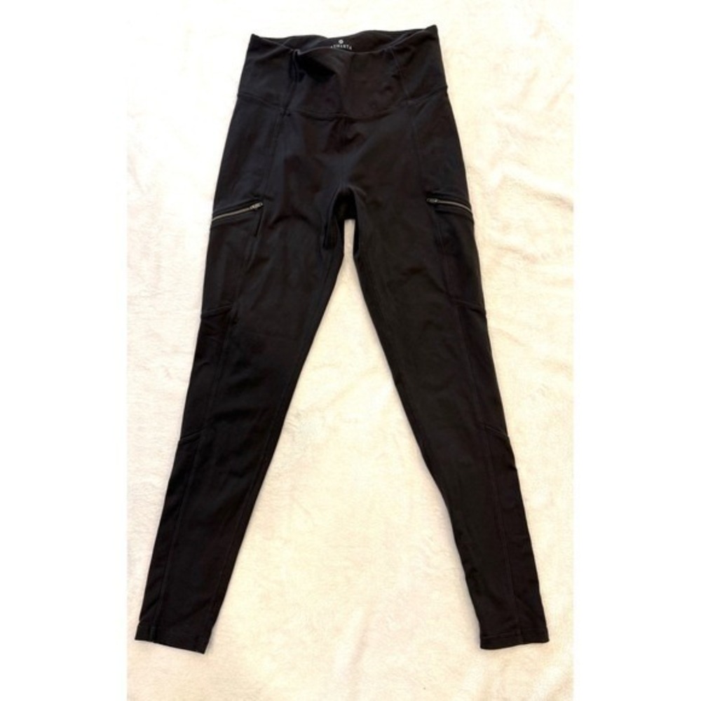 Athleta Hybrid Charcoal High Rise Leggings Womens M‎
